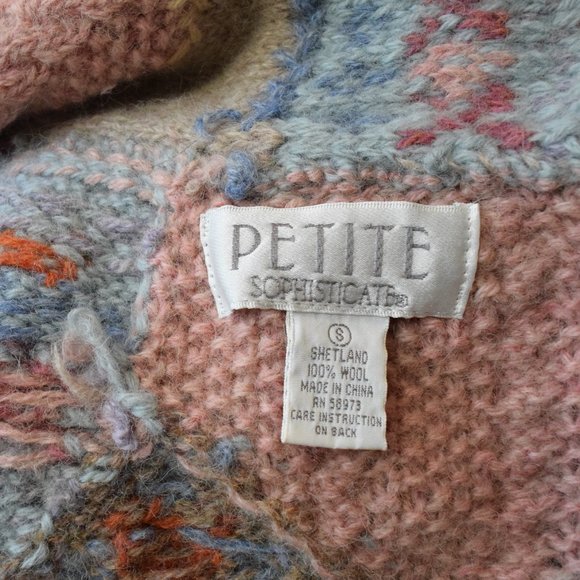 Vintage shetland wool sweater with a unique patch - Picture 8 of 8